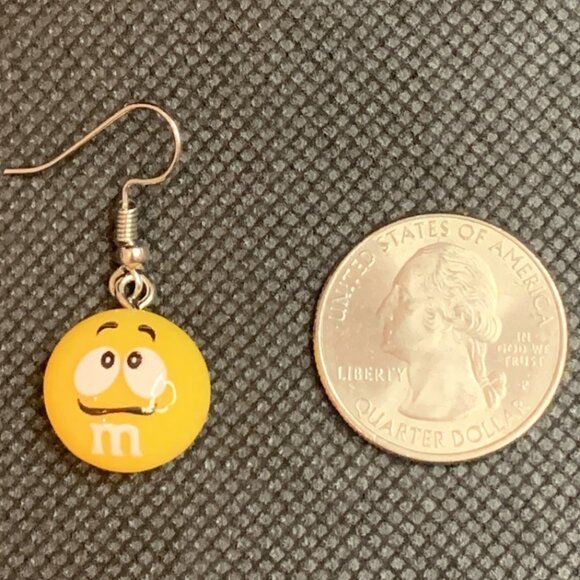 M & M Earring, Funny Food Earring, Gift Idea, Candy Earring, Silly Earring - Picture 3 of 5